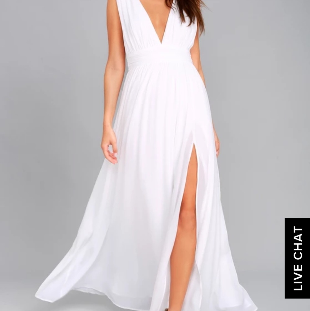 NWT Heavenly hues white maxi - LuLus- bridal NWT